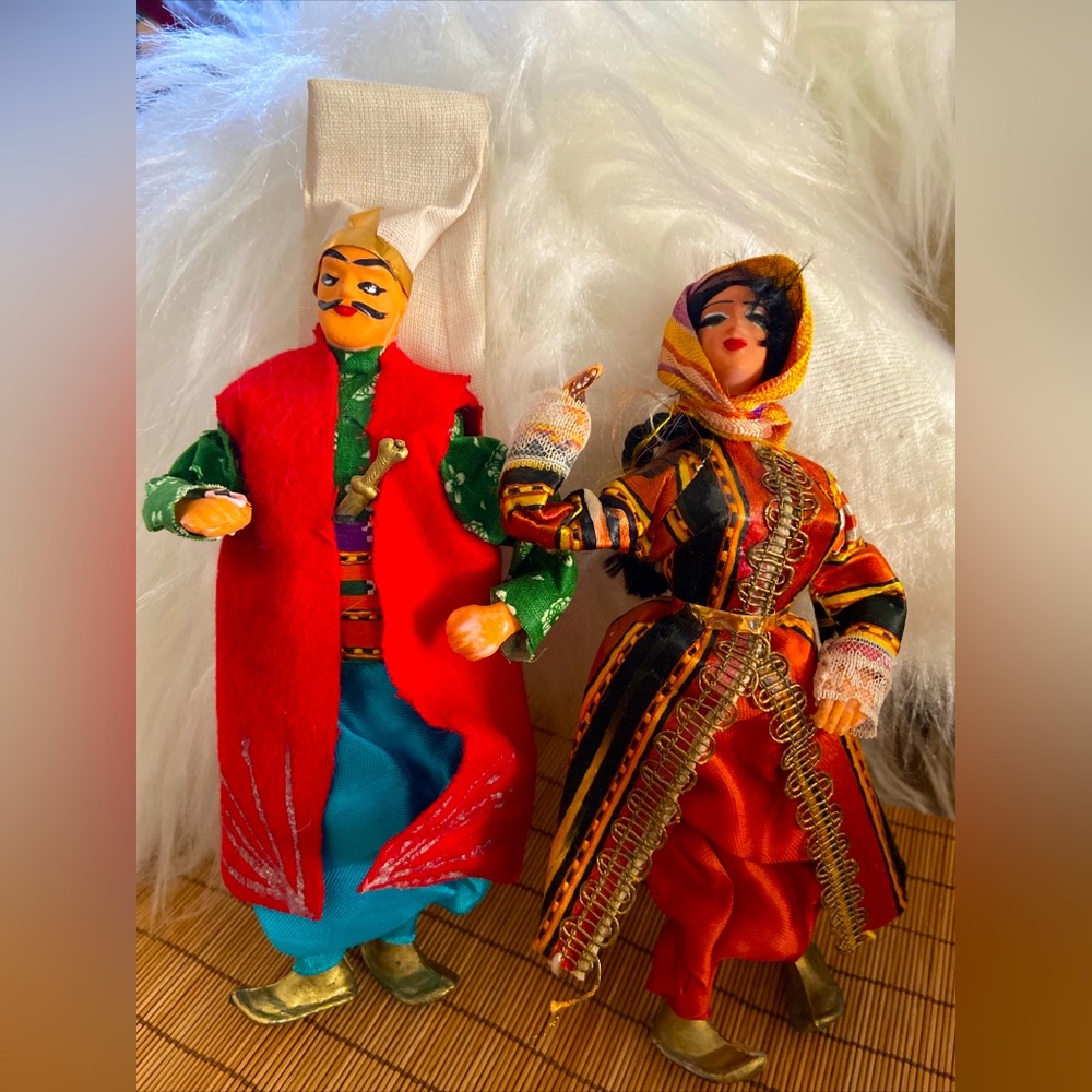 COPY - Vintage Traditional Doll Turkish man suit wears Hand Made Length 9" Folk…